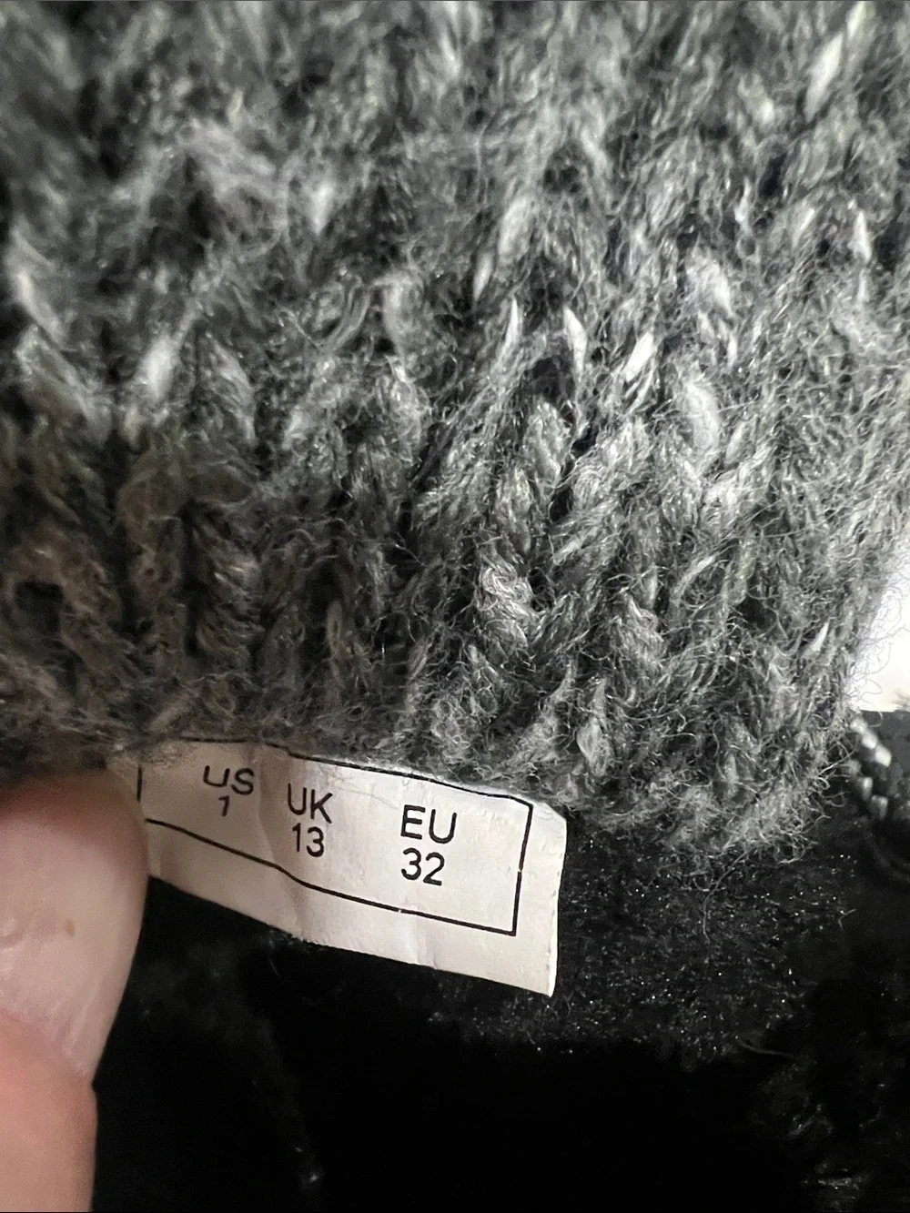 Boys Black Winter Duck Boots with Grey Fleece Lining